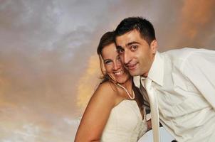 just married portrait photo