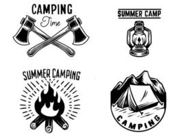 imagen de la placa de camping. arte vectorial vector