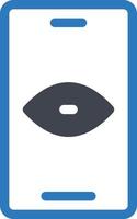 ilustración de vector de ojo en un fondo. símbolos de calidad premium. iconos vectoriales para concepto y diseño gráfico.