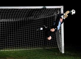 vista de jugador de futbol foto