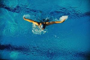 Swimmer in pool photo