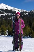 winter woman ski photo