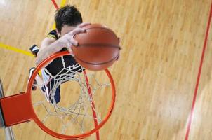 Playing basketball view photo