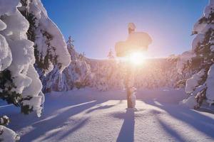 Winter landscape view photo