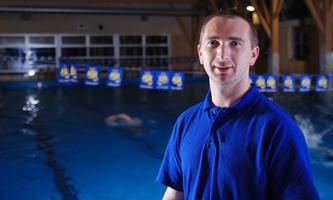 Swimmer in pool photo