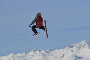 Ski jump view photo