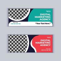 Digital Marketing Agency Banner Design Set of Two Professional Corporate Business Banners Design Modern Cover Banner Layout Template vector