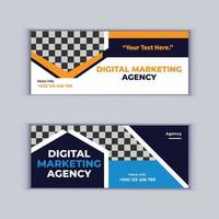 Digital Marketing Agency Banner Design Set of Two Professional Corporate Business Banners Design Modern Cover Banner Layout Template vector