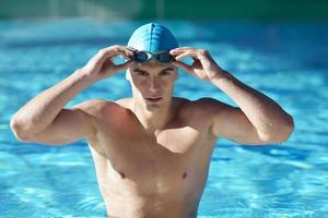 retrato de nadador masculino