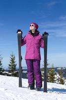 winter woman ski photo