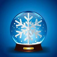 Snow Globe Realistic Vector. Realistic Snow Globe Toy. Winter Xmas Design Element. Isolated On Transparent Background Illustration vector