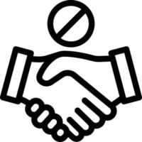 no handshake vector illustration on a background.Premium quality symbols.vector icons for concept and graphic design.