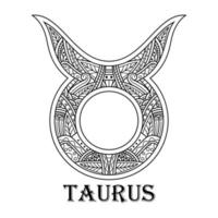 Taurus line art vector