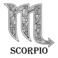 Scorpions line art vector