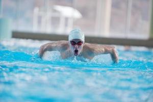 Swimmer in pool photo