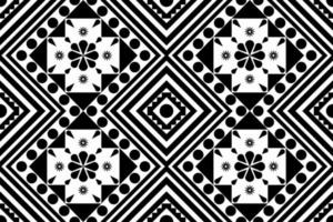 diseño de patrones sin fisuras étnicos geométricos en blanco y negro para papel tapiz, fondo, tela, cortina, alfombra, ropa y envoltura. vector