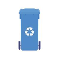 ilustración plana de papelera de reciclaje. elemento de diseño de icono limpio sobre fondo blanco aislado vector