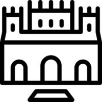 ilustración vectorial de alhambra sobre un fondo. símbolos de calidad premium. iconos vectoriales para concepto y diseño gráfico. vector