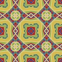 Multi-Color Moroccan Seamless Pattern. Traditional Arabic Islamic Background. Vintage, Turkish, Indian style Ideal for carpet, ceramics, tiles. Vector Illustration.