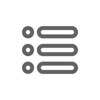 Menu icon. Perfect for web design or user interface applications. vector sign and symbol