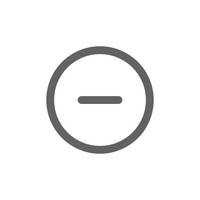 minus sign icon. Perfect for web design or user interface applications. vector sign and symbol