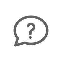 Question center icon. Perfect for online shopping website or user interface applications. vector sign and symbol