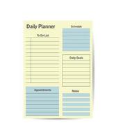 Feminine Weekly schedule planner for woman with list check box and goals of week simple blush pink soft green color vector