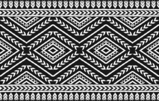 Carpet ethnic tribal pattern art. Geometric ethnic ikat seamless pattern traditional. vector