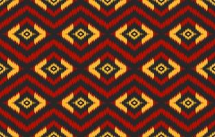 Ethnic ikat seamless pattern in tribal. Fabric American, Mexican style. vector