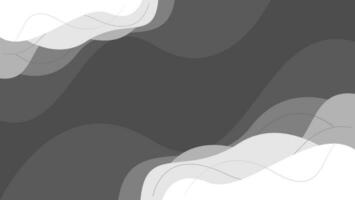 abstract white and gray wavy shapes background with wavy lines vector