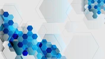 Abstract hexagonal shapes technology digital hi tech concept background with copy space area vector