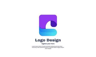 unique initial  E logo vector abstract symbol design isolated on