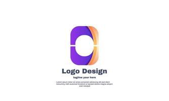 unique O logo vector abstract symbol design isolated on