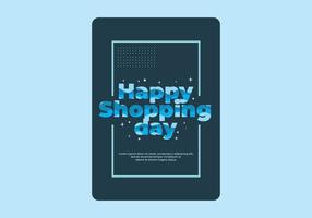 Text effect design, Happy shopping day vector