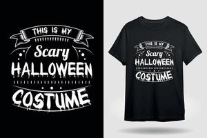 diseño de camiseta de disfraz de halloween aterrador vector