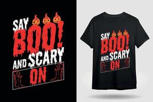 Boo halloween t-shirt design vector