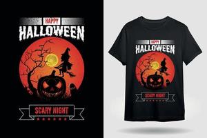 diseño de camiseta de feliz halloween vector