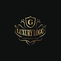 Modern luxury brand logo background vector