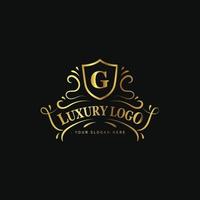 Modern luxury brand logo background vector