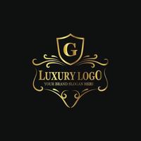 Modern luxury brand logo background vector