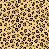 patrón impecable con piel de leopardo. ilustración vectorial plana. para imprimir en camisetas y otros fines. vector