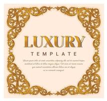 Gold borders text frames, Vintage Ornate Frame for invitations vector