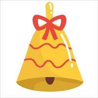 vector christmas bell illustration - holiday icon, xmas symbol - celebration icon,