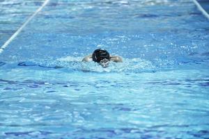 Swimmer in pool photo