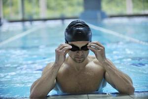 Swimmer in pool photo