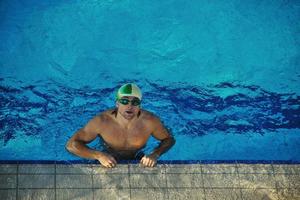 Swimmer in pool photo