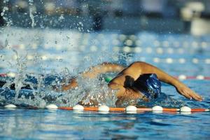 Swimmer in pool photo