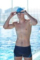 Male swimmer portrait photo