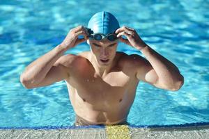 Male swimmer portrait photo