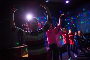 Kids neon disco party photo